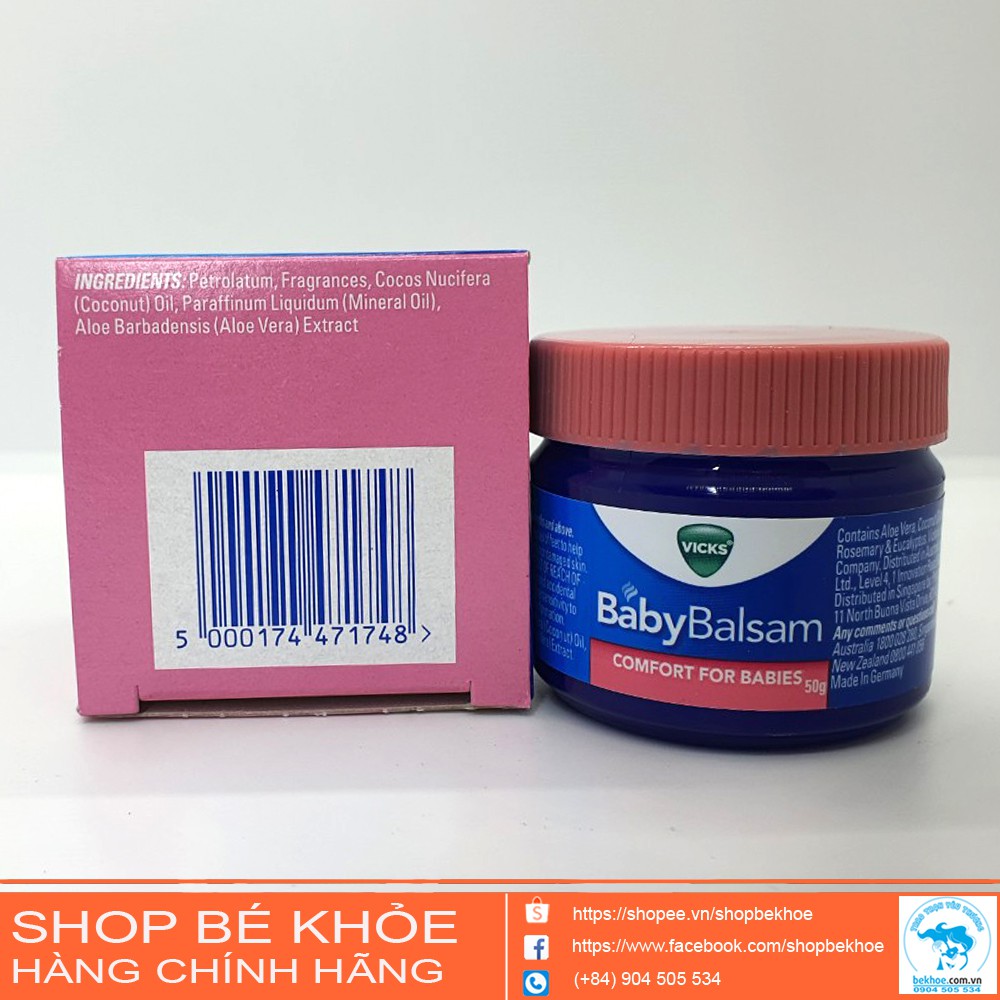 Dầu Vicks Baby Balsam - dầu bôi ấm ngực cho bé