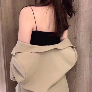 Áo bra 2 dây mảnh dáng lửng đen