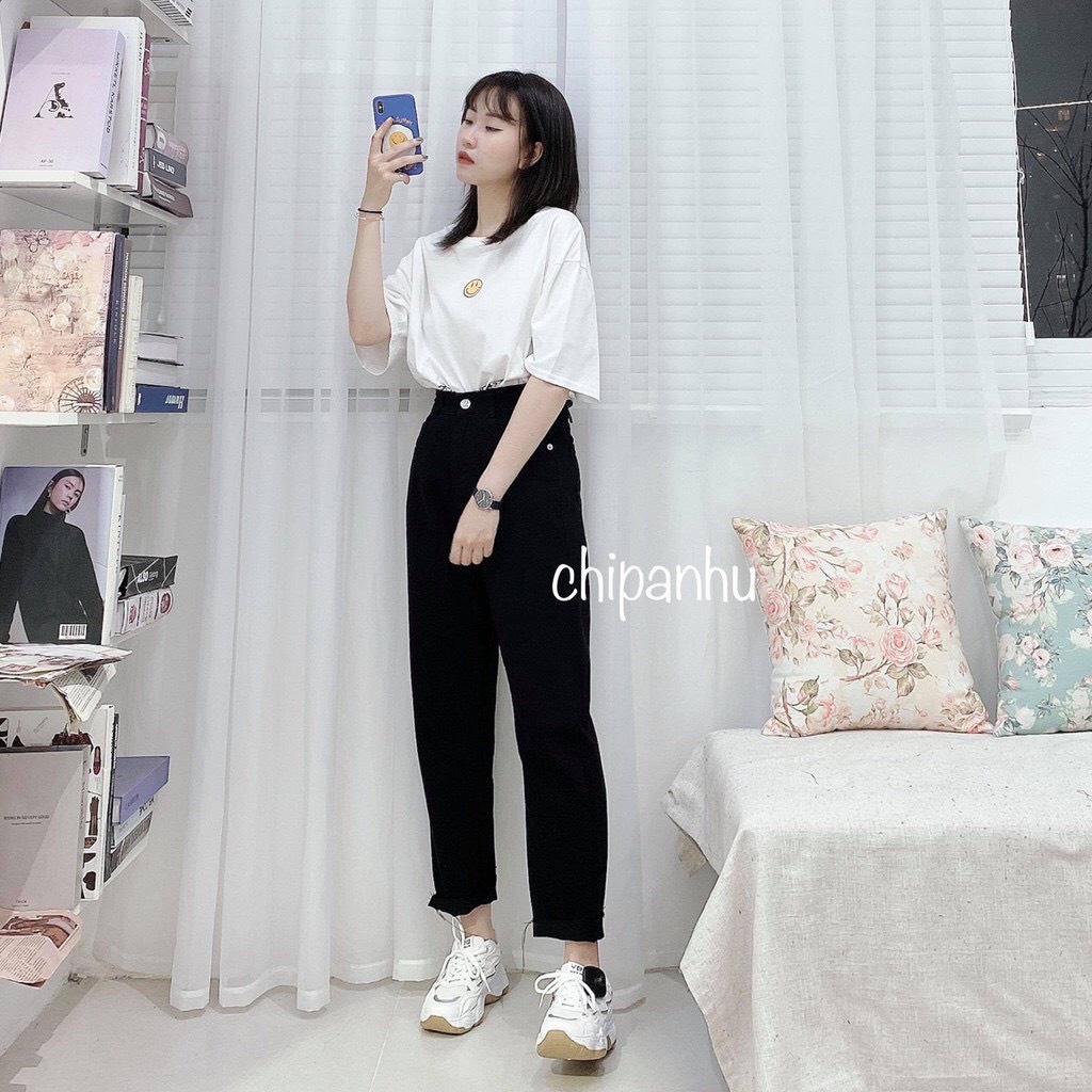 Quần baggy kaki hai màu đen trắng Thời Trang Giá Xưởng official