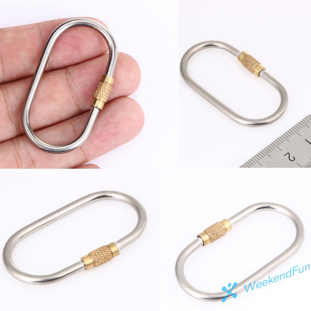 Móc khóa Carabiner bằng hợp kim titan hình chữ D