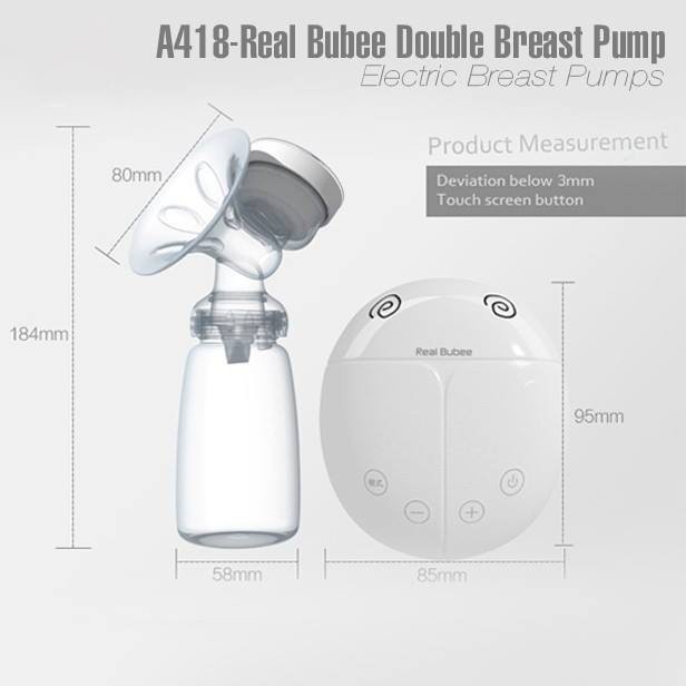 Máy hút sữa điện đôi Real bubbe cao cấp 2 chế độ hút và massage kích sữa điều chỉnh được áp lực hút