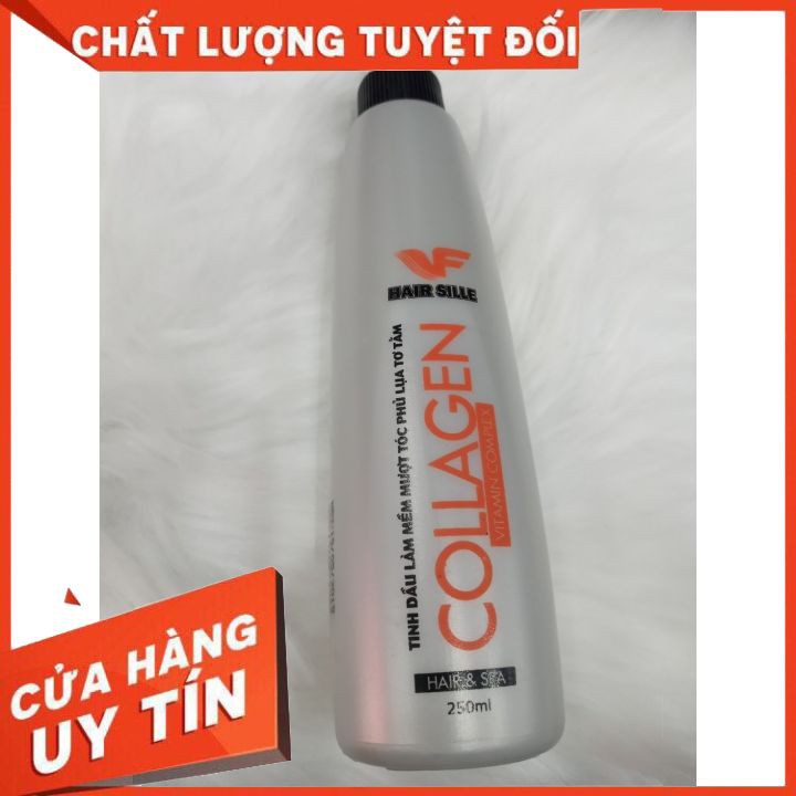 🍔FREESHIP🍔 Tinh dầu đạm xịt bóng làm mềm mượt tóc phủ lụa tơ tằm collagen TVF 250ml ( chai màu xám )