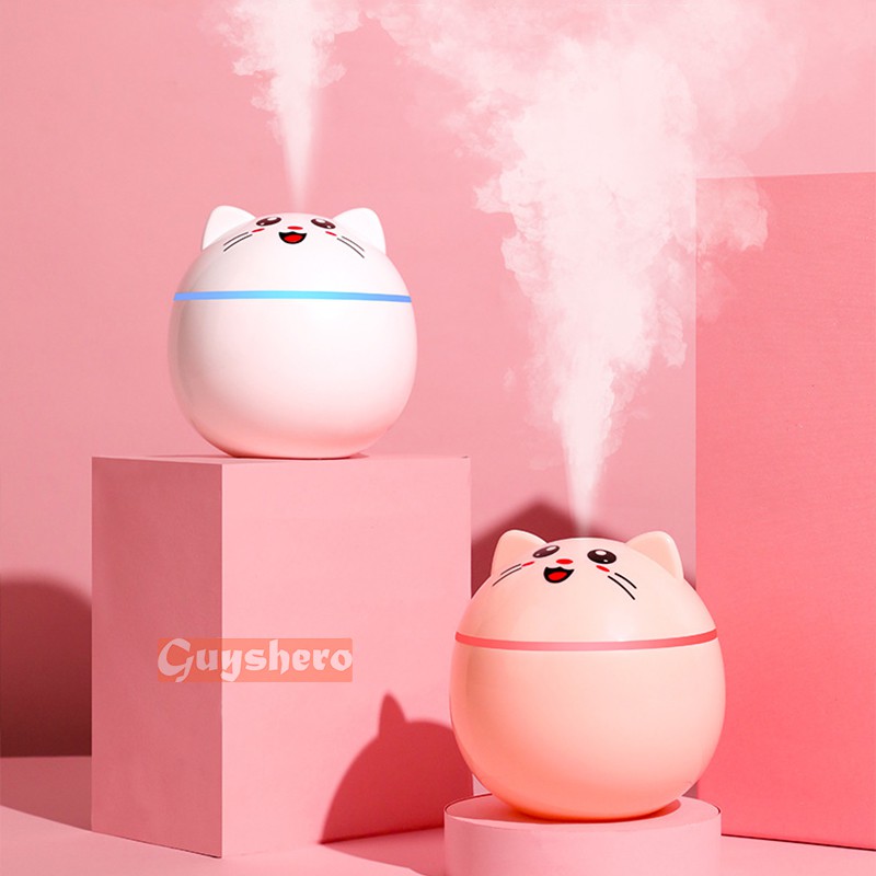 Máy tạo ẩm phun sương nhỏ hình mèo may mắn làm ẩm không khí dễ chịu