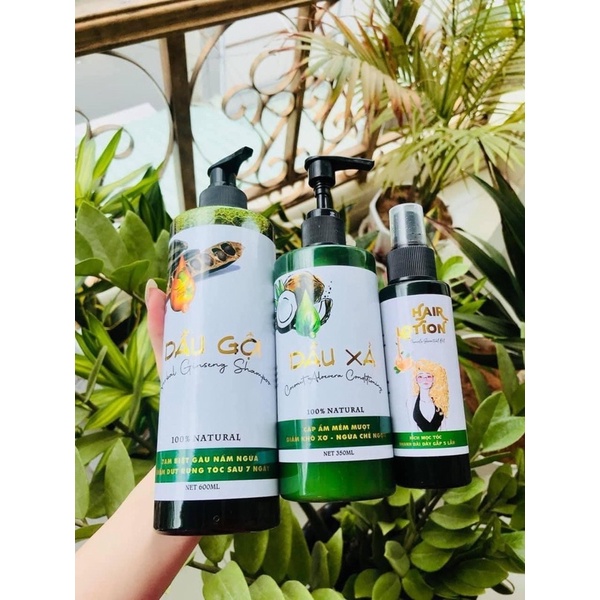 COMBO DƯỠNG TÓC ORGANIC/ dầu gội, dầu xã, xịt bưởi.