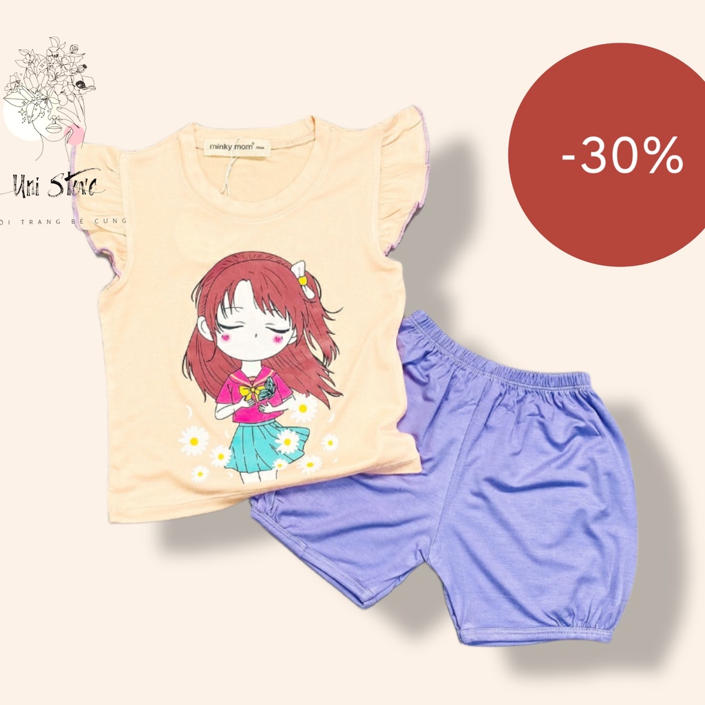 [BÉ 8-20kg] Bộ cánh tiên minkymom thun lạnh bé gái - bánh bèo, dễ thương BCT2