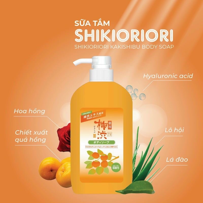 Sữa Tắm Kumano Trái Hồng 600ml Nhật