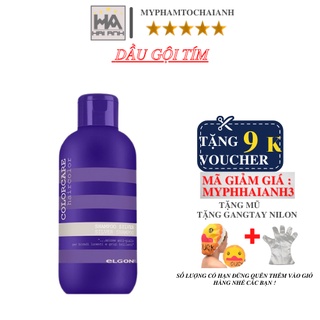 [ ELGON ] Dầu Gội Tím Khử Vàng Elgon Silver Shampoo cho tóc bạch kim Ý 300ml