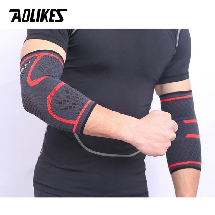 Băng Bảo Vệ Khủy Tay Aolikes, Xỏ Khuỷu tay tập gym Jun Sport size M/L