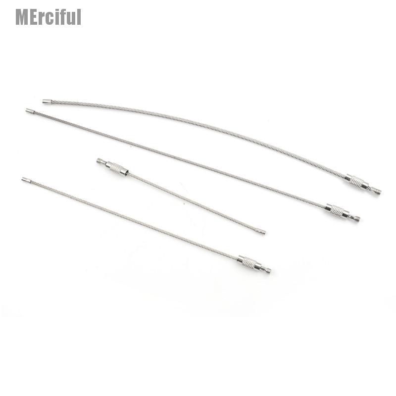 Set 10 dây móc chìa khóa bằng thép không gỉ 10 / 15 / 20cm llu thời trang