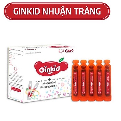 Ginkid Nhuận tràng Bổ sung chất xơ, hỗ trợ hệ tiêu hóa, giúp giảm chứng táo bón, phân sống, đầy hơi, chướng bụng