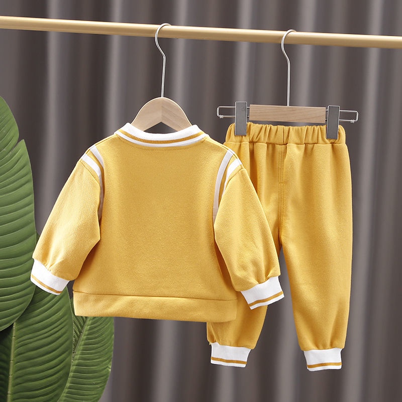 Set Đồ Thời Trang Xuân Thu 2022 Gồm Áo Sweater Tay Dài Phong Cách Mới Cho Bé Trai