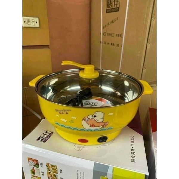 Nồi lẩu điện Mini 26cm, nồi lẩu đa năng, tiện dụng