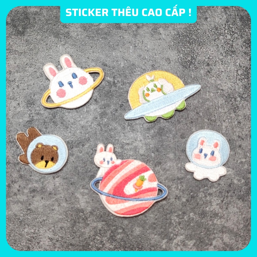 Sticker ủi áo Cao cấp - CÓ SẴN KEO ỦI - sticker vải dùng làm miếng vá áo, phụ kiện trang trí quần áo, balo, giày, nón