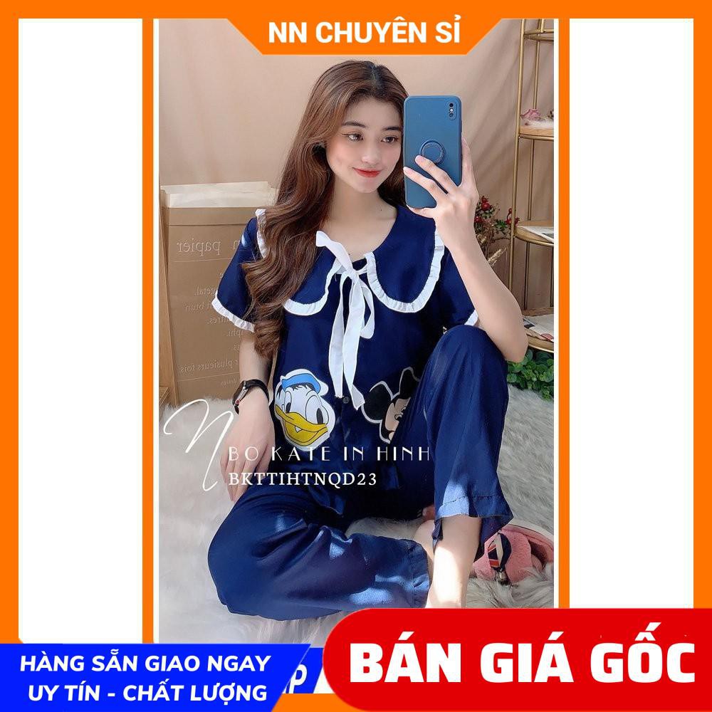 Đồ bộ nữ mặc nhà chất kate mềm mịn in hình hoạt hình dễ thương DBKIHTN tổng hợp