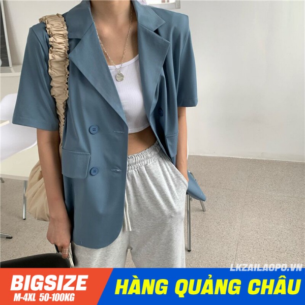 Áo vest blazer ⚡️𝐁𝐈𝐆𝐒𝐈𝐙𝐄⚡️ Áo kiểu nữ tay ngắn mỏng mùa hè Phong cách Hàn Quốc Thời Trang sang chảnh cá tính xinh đẹp quảng châu cao cấp | BigBuy360 - bigbuy360.vn