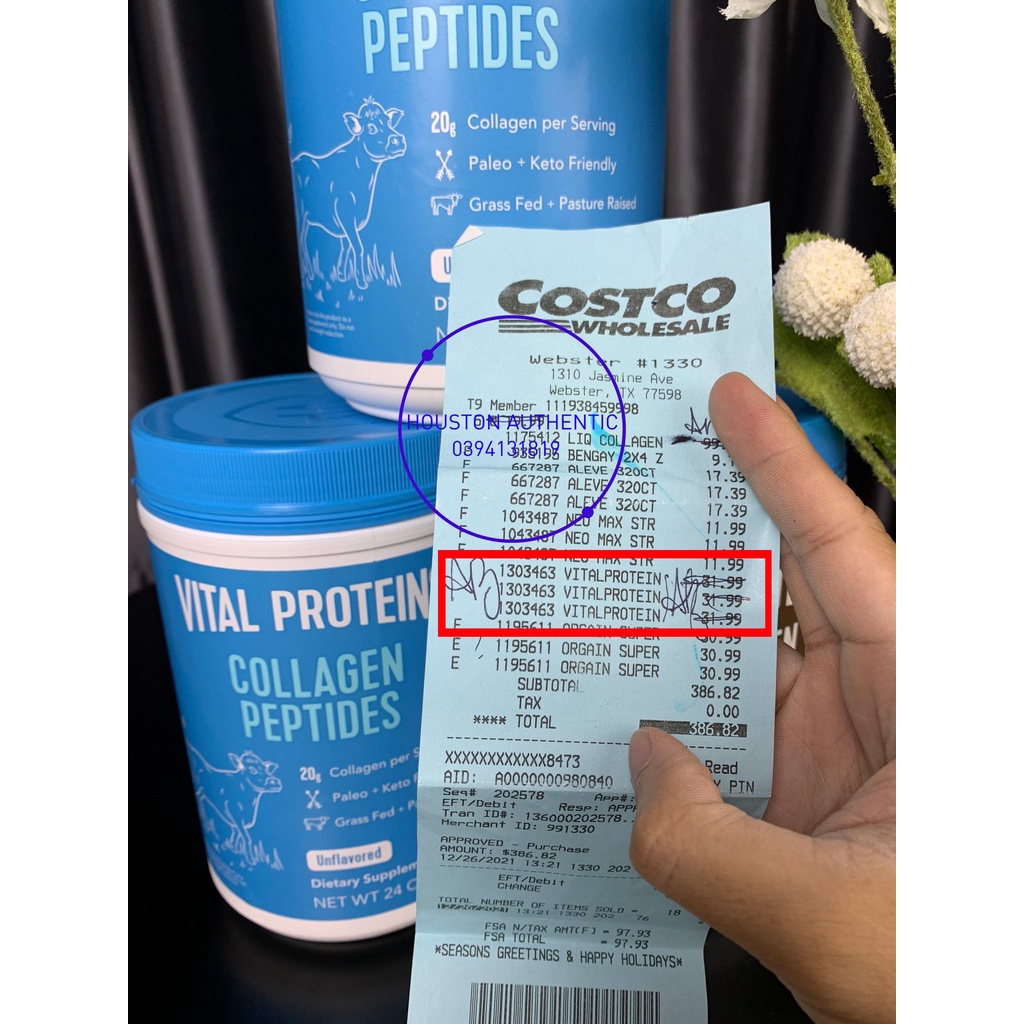 Collagen Thủy Phân Vital Proteins Collagen Peptides Unflavored 680g _ Live mua hàng tại Mỹ