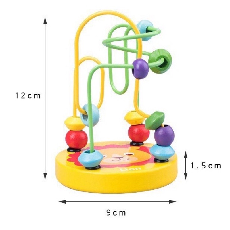 Đồ chơi luồn hạt gỗ, đồ chơi thông minh cho bé