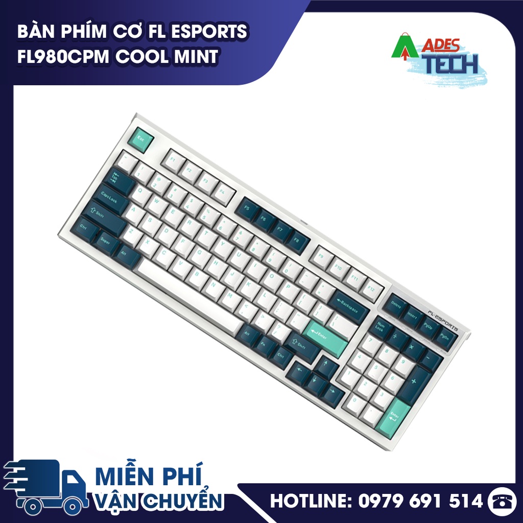 Bàn phím cơ FL Esports FL980CPM Cool Mint Bảo hành 12 tháng