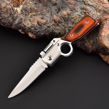 Dao phượt bấm cao cấp mini giá rẻ gấp gọn đa năng có đèn soi sáng