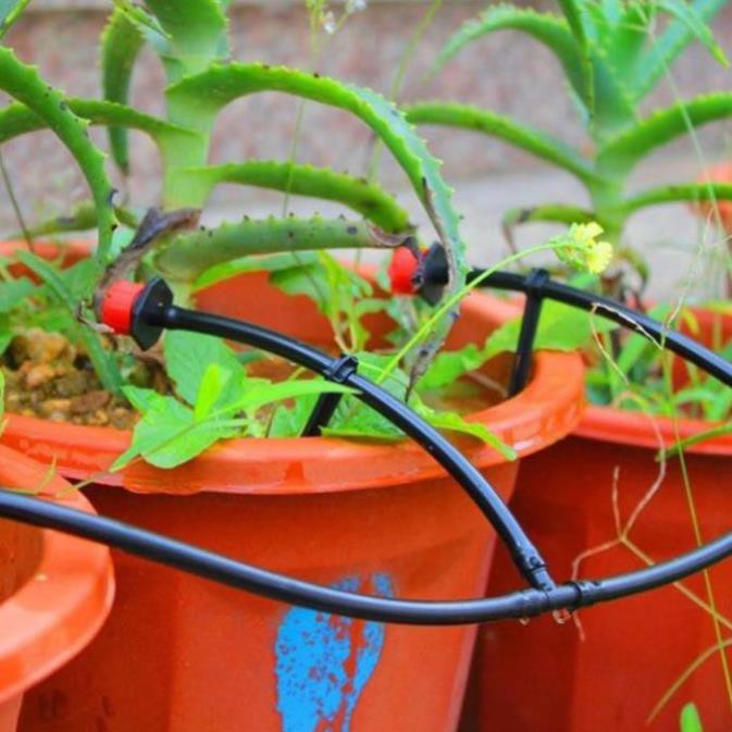 Combo 10 béc tưới 8 tia, tùy chỉnh lưu lượng - dùng tưới nhỏ giọt, tưới rau, tưới cây ăn trái