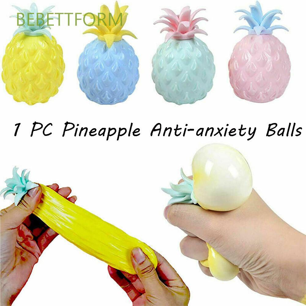 BEBETTFORM 1 PC New Fidget Sensory Toy Durable Kids Animal Anti Stress Squeeze Pineapple Ball Color Random Hot Rubber Material
