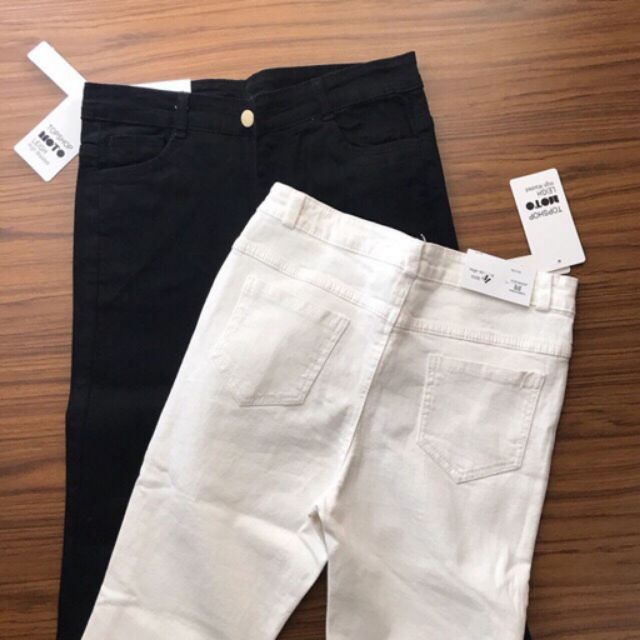 Quần Ống Loe Lưng Cao Trắng Đen | Quần Kaki Jeans Nữ Ống Loe Co Giãn Tốt