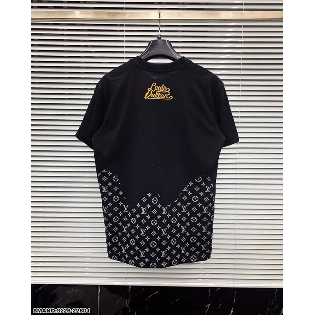 Áo T-Shirt L.V Trái Tim Thêu Cao Cấp Hoạ Tiết Trẻ Trung