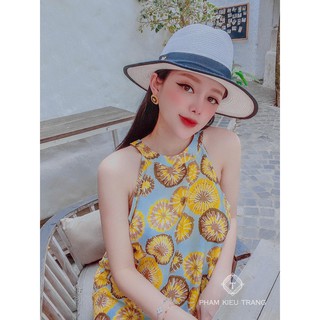 váy yếm đi biển thổ cẩm đuôi cá chất lụa tơ cá tính