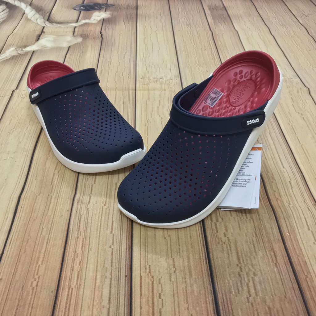 Sục Cross Literide đẹp êm mềm cho nam nữ - Màu xanh navy lót đỏ (CR501) | BigBuy360 - bigbuy360.vn
