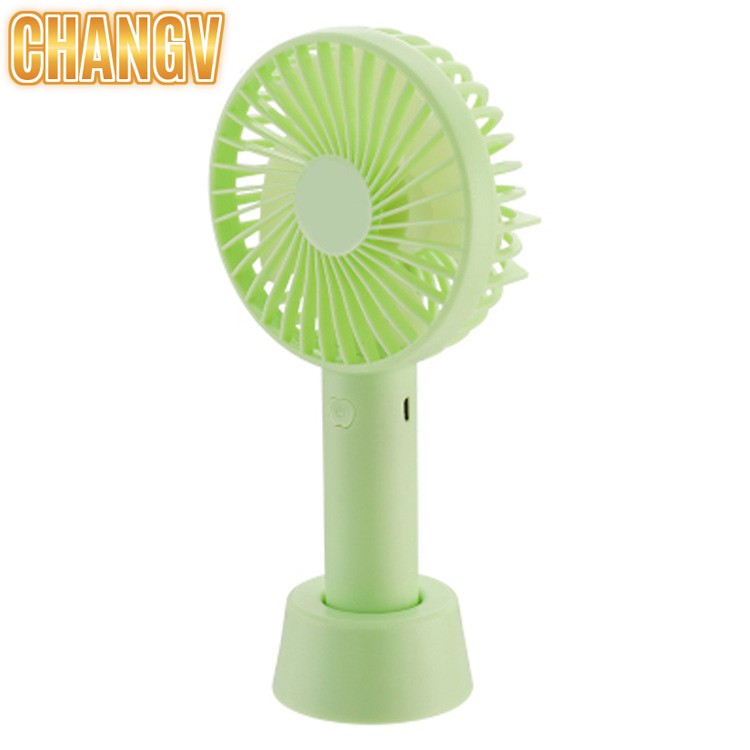 Quạt mini cầm tay và để bàn sạc tích điện dung lượng pin 1200mAh màu xanh lá - N9