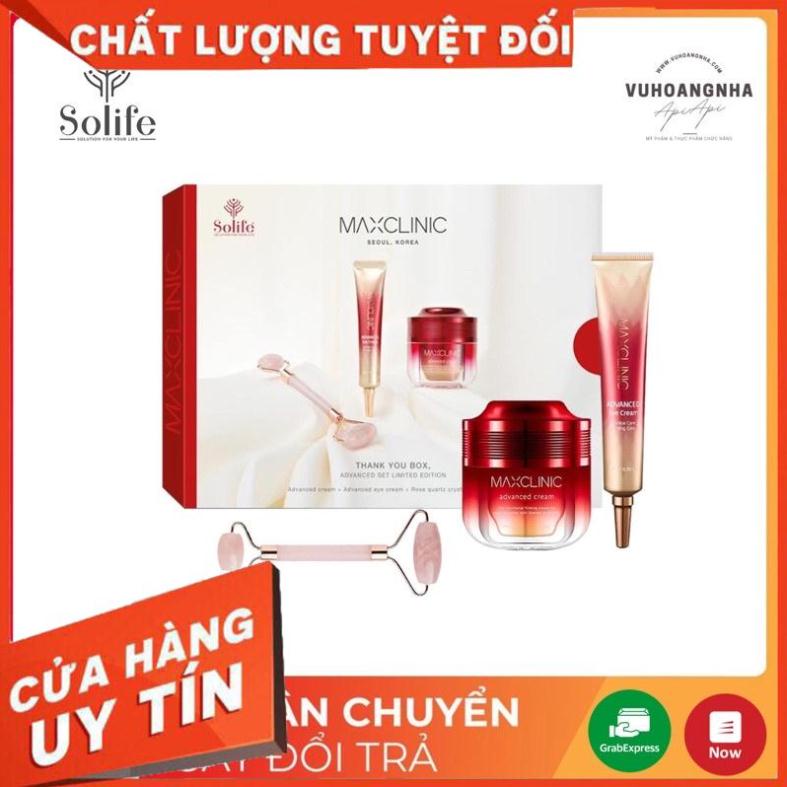 Bộ Kem Dưỡng Da Mặt Căng Bóng, Nâng Cơ Chống Lão Hóa, Serum Chống Thâm Vùng Mắt MaxClinic [NHẬP KHẨU HÀN QUỐC]