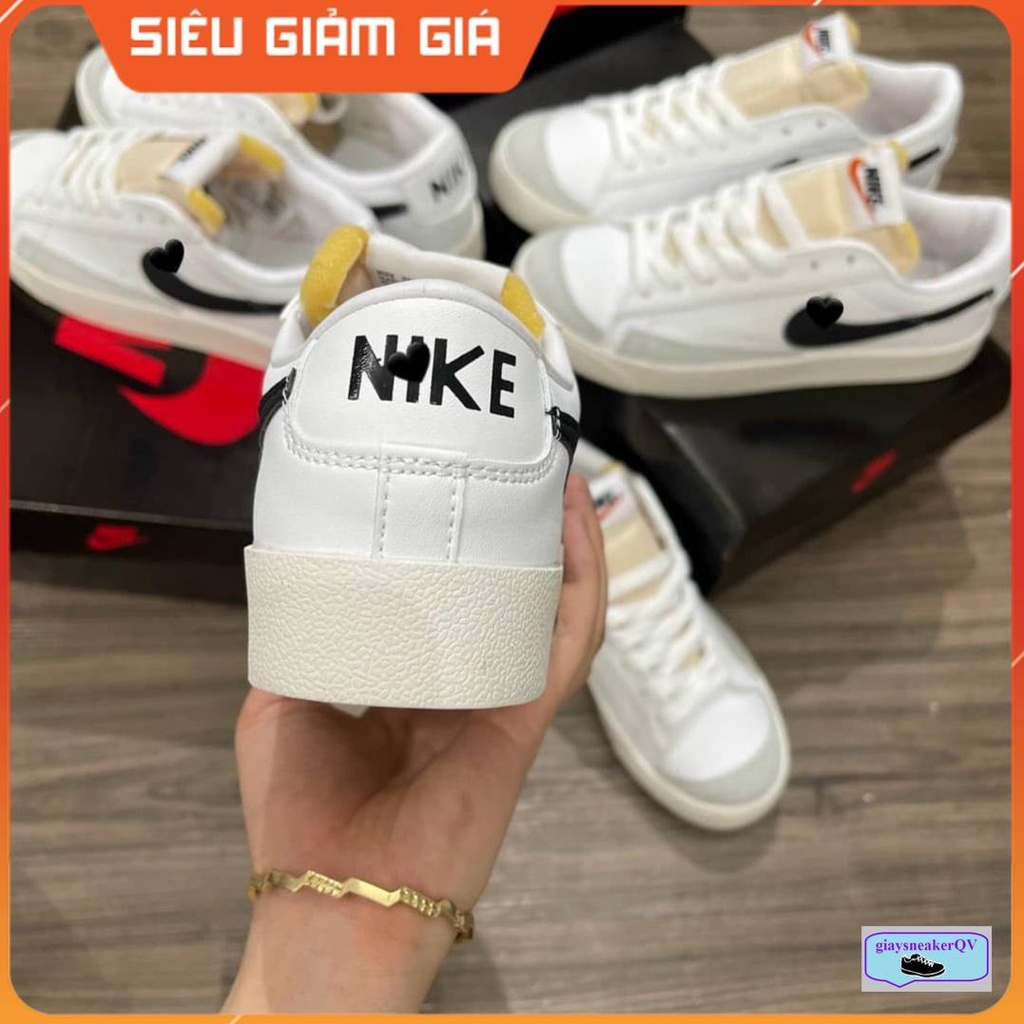 Giày Blazer Low '77 cổ thấp màu trắng vạch đen cực đẹp, giày thể thao nam nữ mẫu mới siêu hot hit