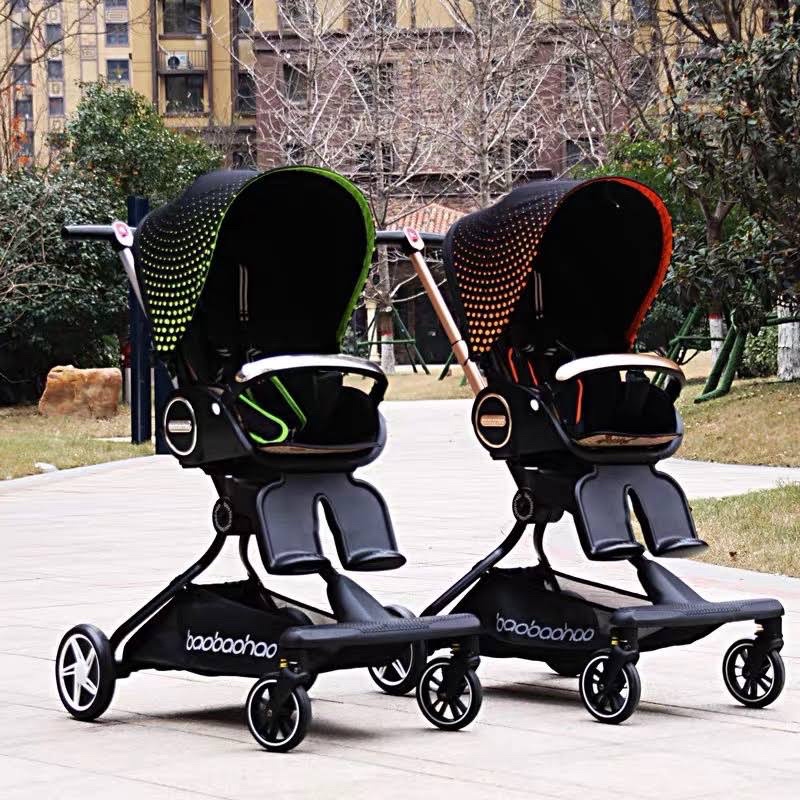 xe đẩy gấp gọn V9 baobaohao (2 chiều 3 tư thế, có chỗ để chân)