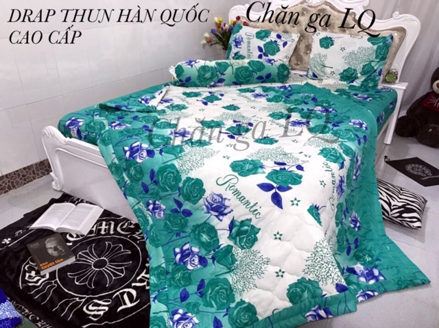 Drap thun Hàn Quốc (bộ: drap, 2 nằm, 1 ôm)