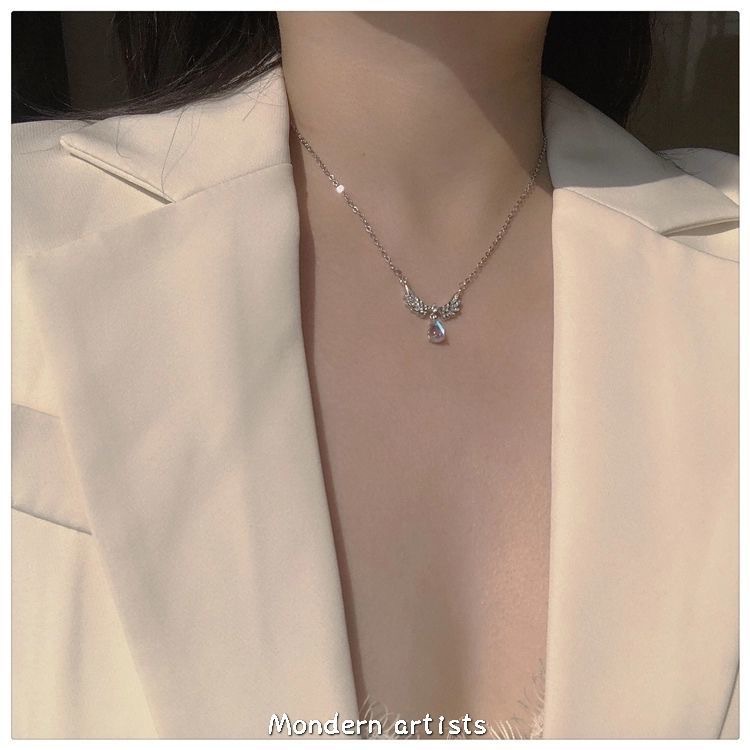 Vòng cổ Mặt Hình Đôi Cánh Thiên Thần Đính Đá Sang Trọng Cho Nữ