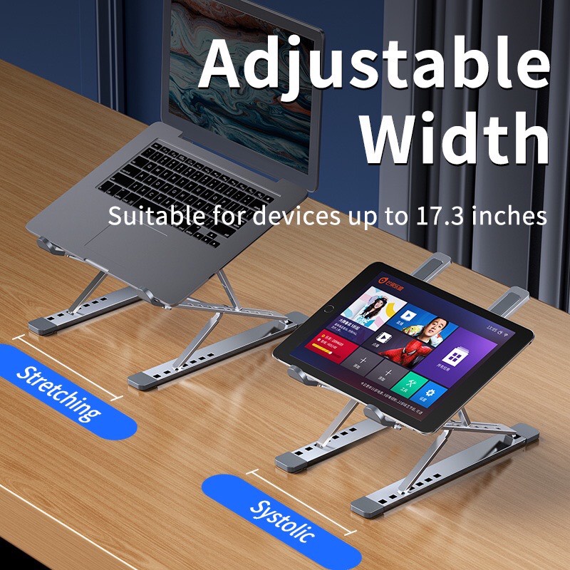 Giá đỡ laptop stand nhôm hỗ trợ tản nhiệt có thể gấp gọn chỉnh độ cao để laptop ipad macbook surface N8 AnBi  Shop