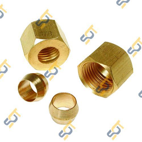 [COMBO 5 NÓN &amp; TÁN] liên kết hạt bắp và ren nối ống nhựa PU &amp; ống đồng (Brass Compression fitting nut)