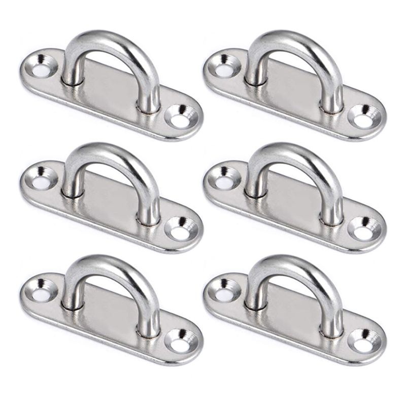 Set 6 Móc Khóa Cố Định Bằng Thép Không Gỉ 5mm