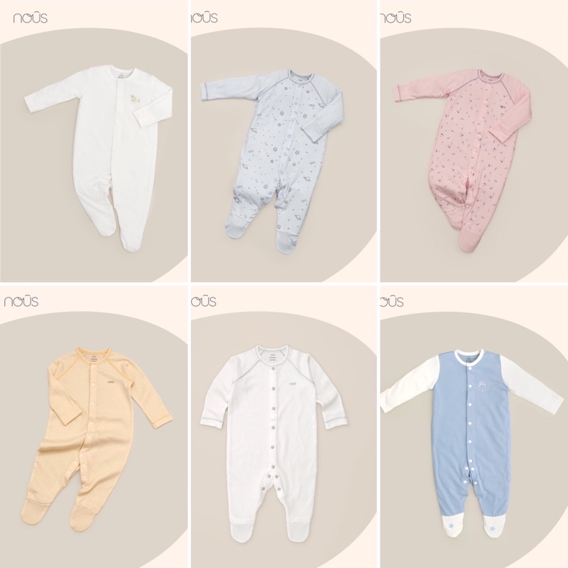 [ NOUS 2022] Bộ body có tất sơ sinh, chất liệu pertty
