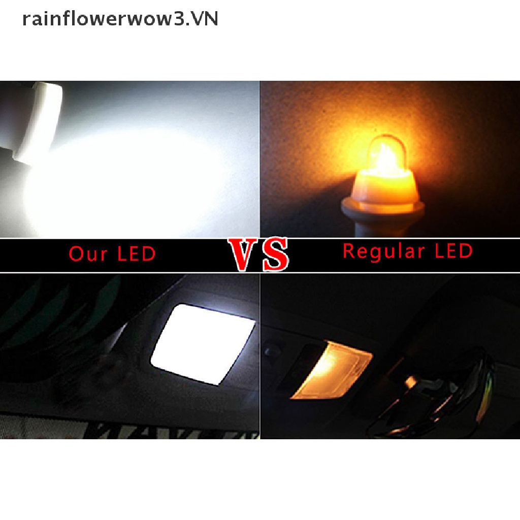 Set 10 Đèn LED T10 COB W5W Dùng Để Trang Trí Nội Thất Xe Ô Tô