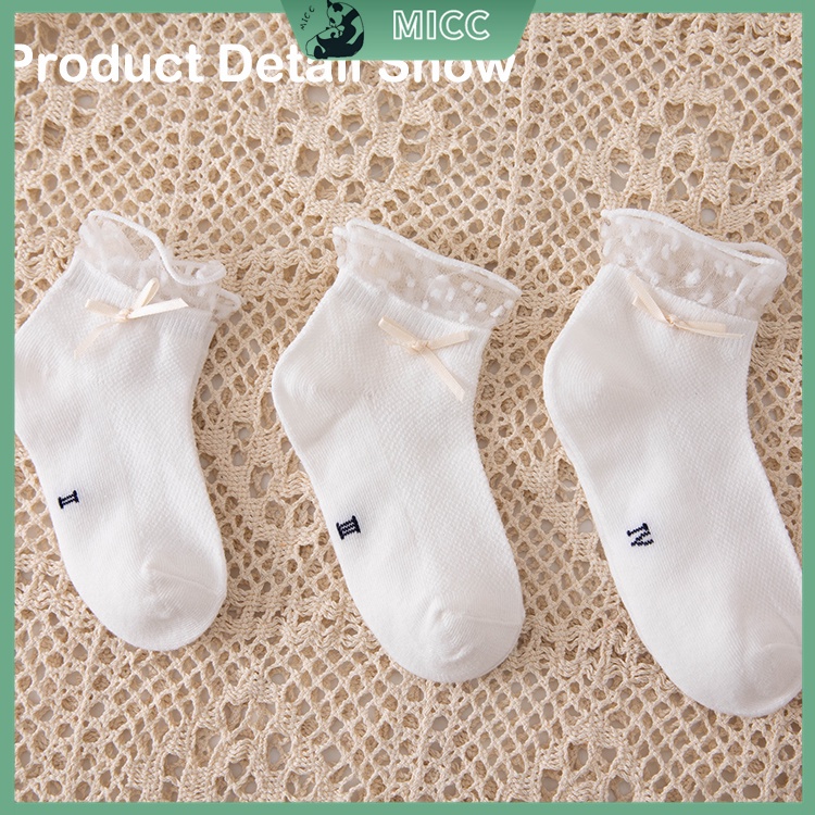 Vớ Cotton Ren Thời Trang Cho Bé Gái Từ 8-12 Tuổi