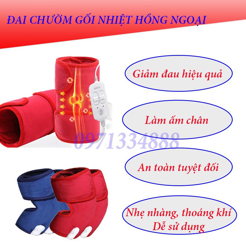 [CHÍNH HÃNG] Đai Chườm Đầu Gối Thảo Dược Làm Nóng Bằng Điện - Hỗ trợ điều trị các bệnh về xương khớp