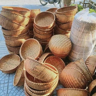 Thúng trồng hoa trang trí tết hàng hun khói