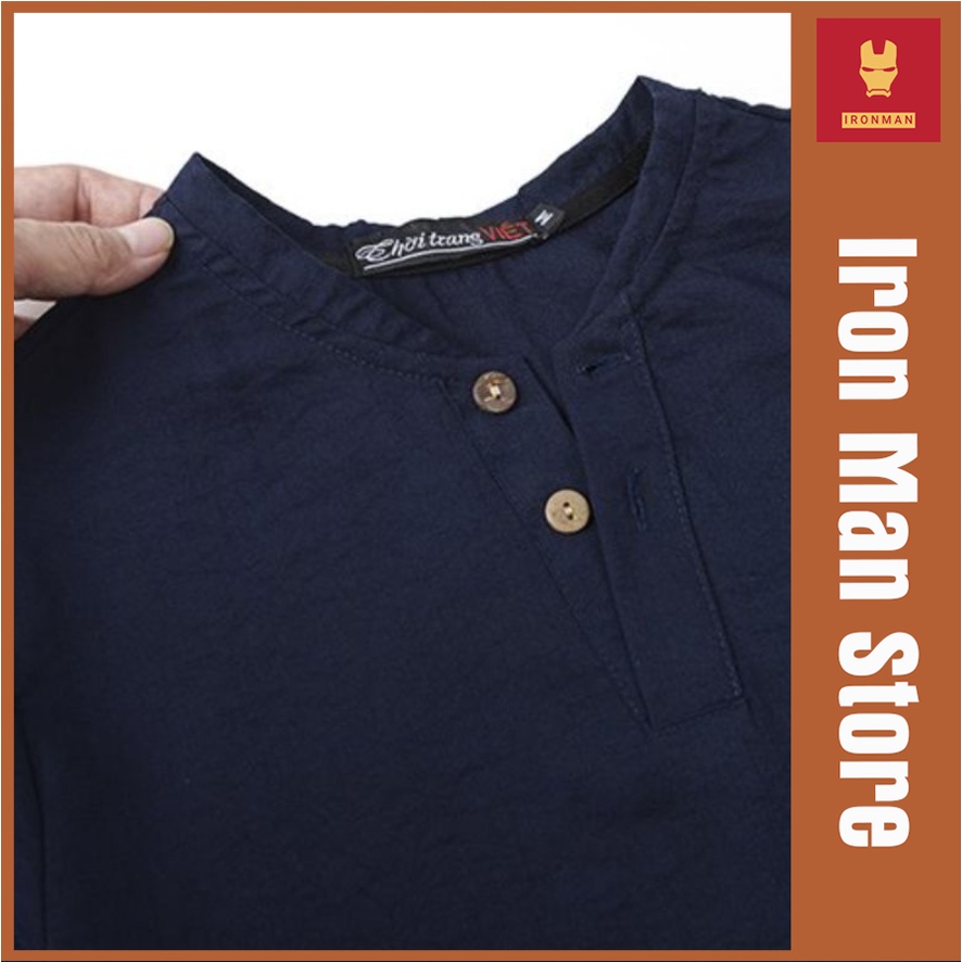 Áo Đũi Nam Cổ Tàu Vải Đũi Cao Cấp Bền Đẹp Thời Trang