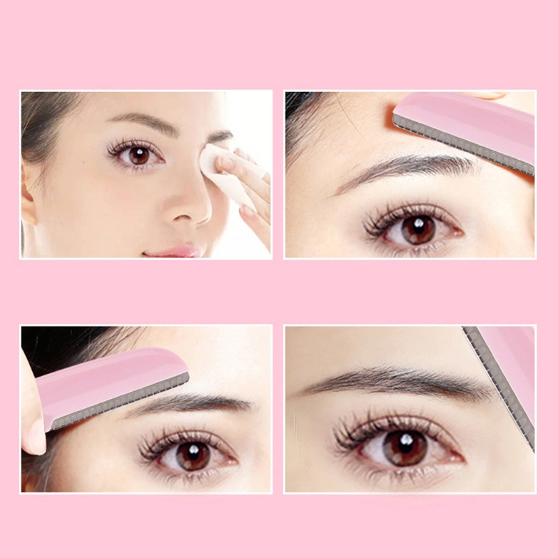 Set 3 Dao Cạo Lông Mày Bằng Thép Không Gỉ Có Thể Gấp Gọn Tiện Lợi