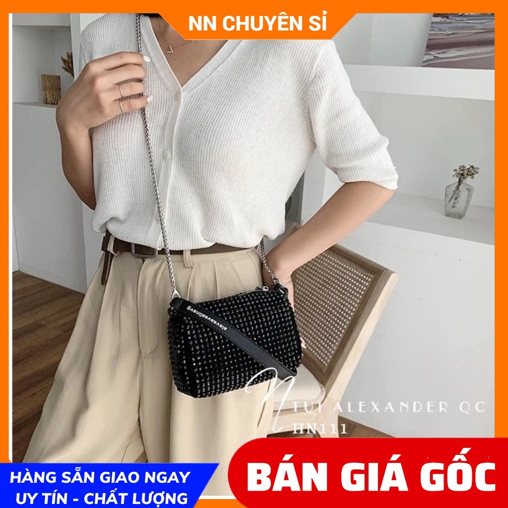 Túi nữ đính đá sang chảnh Túi cầm tay đi tiệc HN111