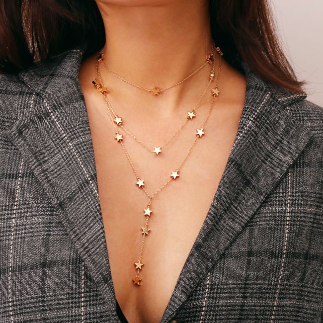 Vòng cổ choker - Dây ngôi sao 2 tầng - Khoen Store