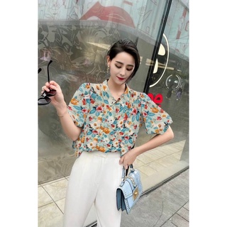 Sơ mi hoa cộc tay