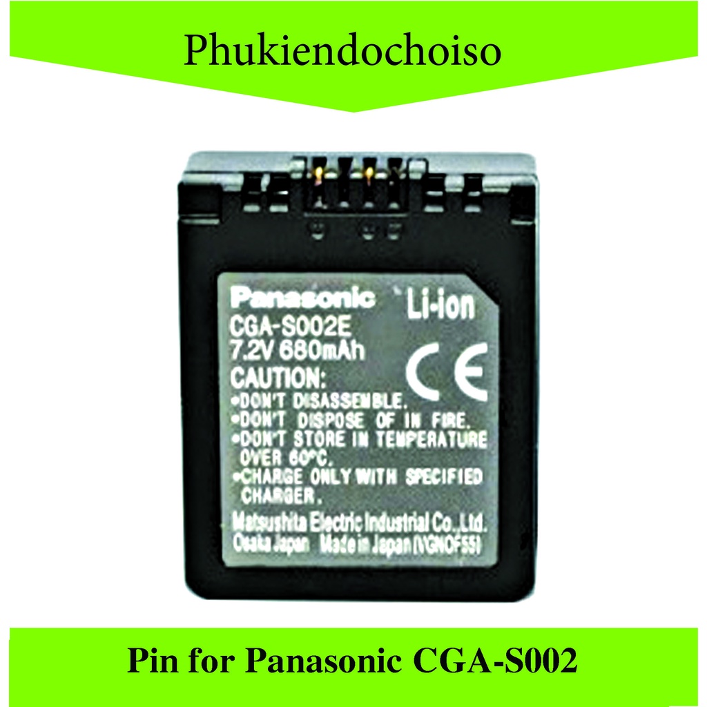 Bộ pin sạc thay thế 1 Pin 1 Sạc máy ảnh Panasonic CGA-S002 / DMW-BM7