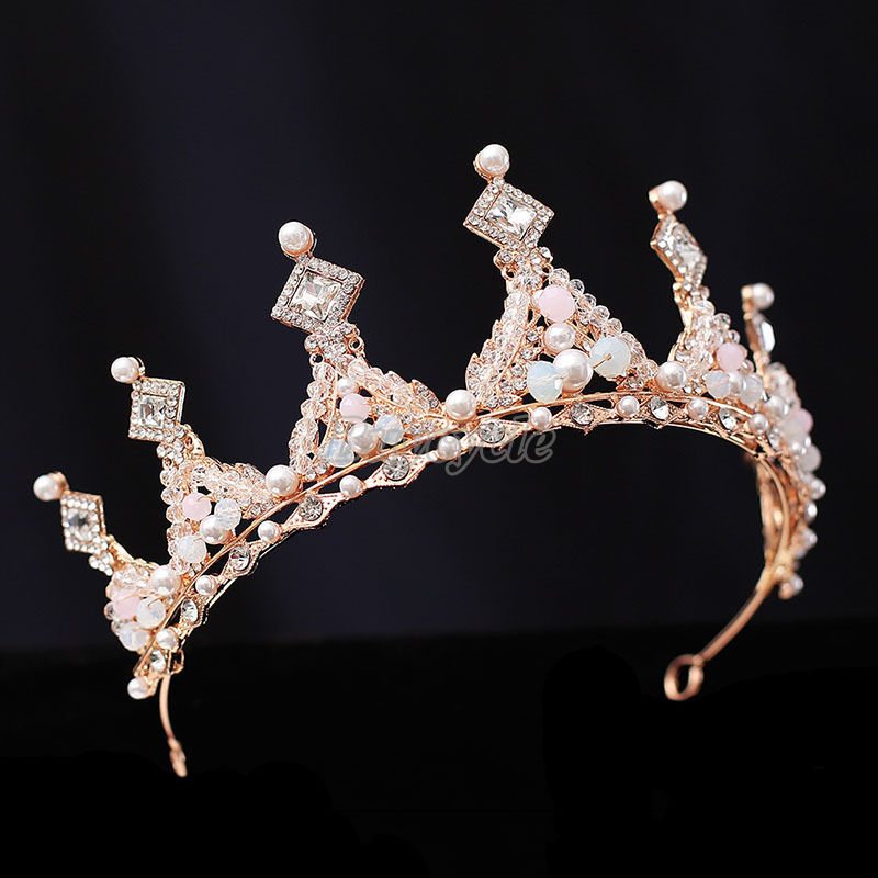 Vương Miện Công Chúa Baroque Đính Pha Lê Chụp Ảnh Sinh Nhật / Đám Cưới